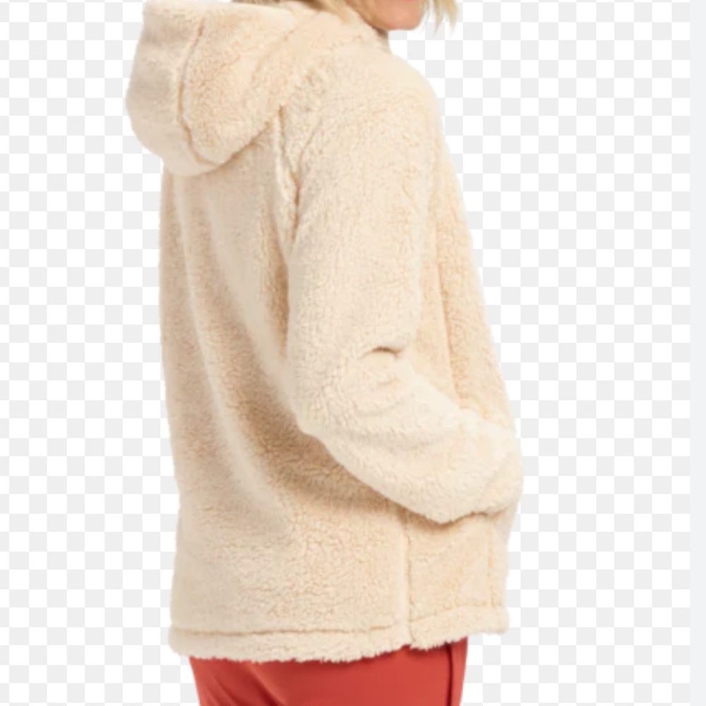 Burton Women's Tan Cream Teddy Jacket Womens Med EUC Sherpa - Picture 3 of 11